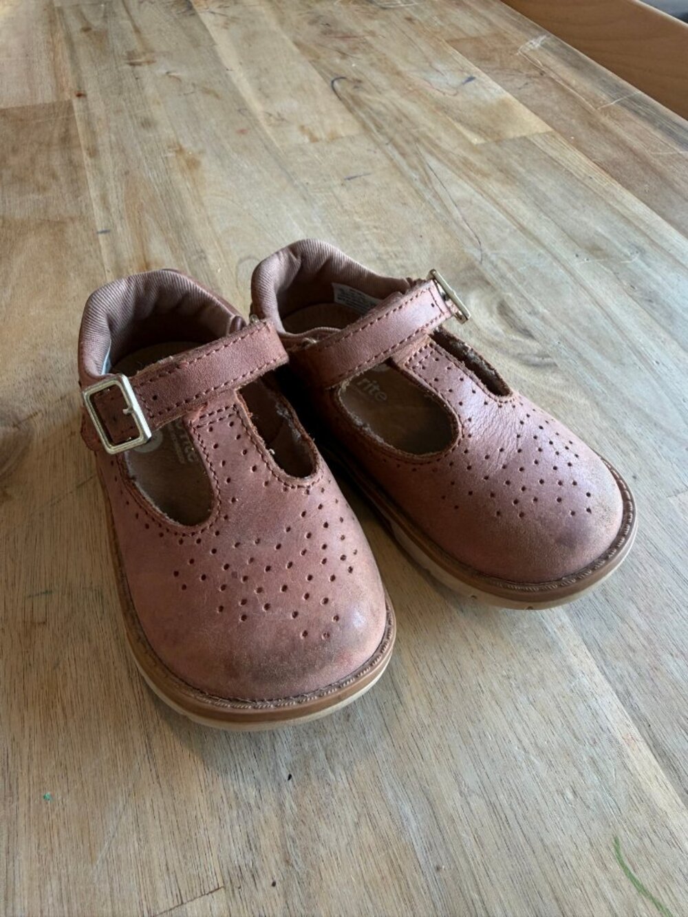 Stride Rite SRT Nell Mary Jane Shoes Toddler 5M Leather Rose